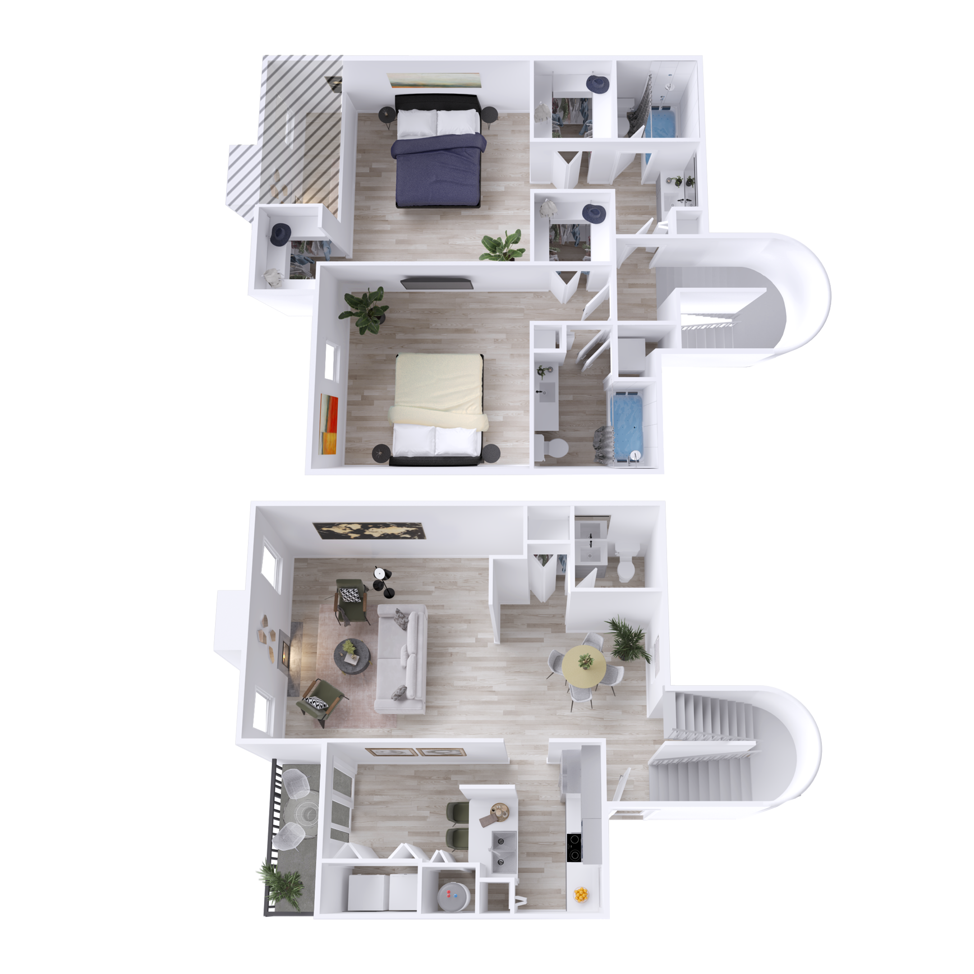 B2 Townhome Classic - 3D Plan